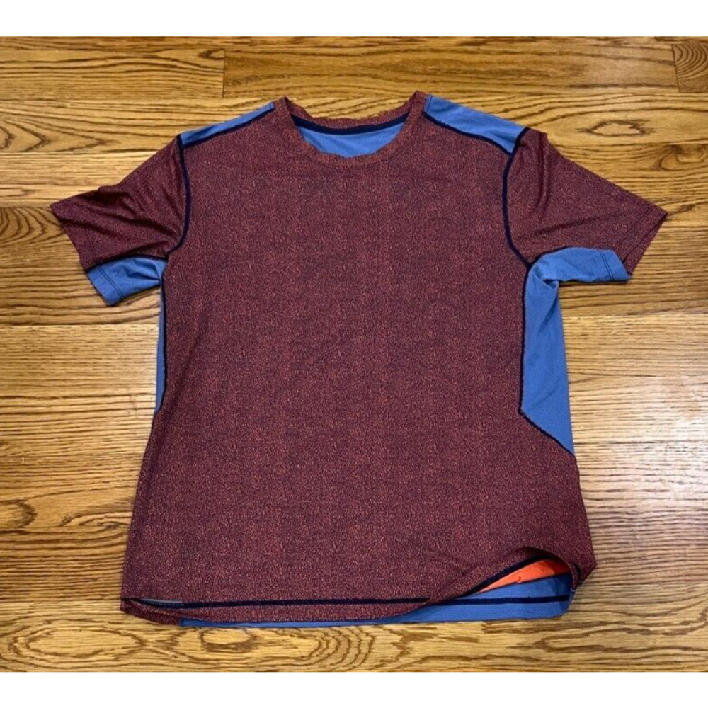Lululemon Men Athletic‎ T Shirt Stretch Gym Run Yoga Size Large
